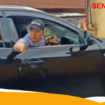 Pengemudi Mobil Hitam Trobos Antrean