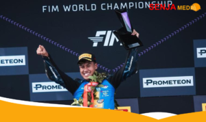 Foto Aldi Mahendra Naik Podium
