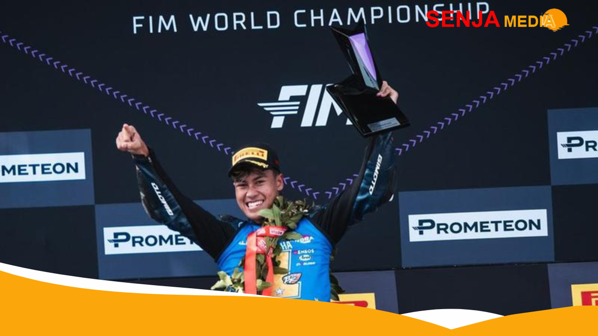 Foto Aldi Mahendra Naik Podium